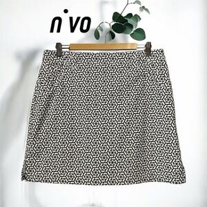 NEW, NIVO by Lanctôt, Geometric Print Golf Skort, Size 10,Black & White 🏌️‍♀️